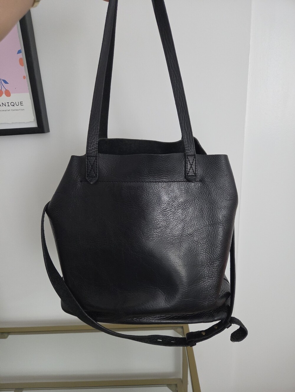 Madewell medium transport tote in true black